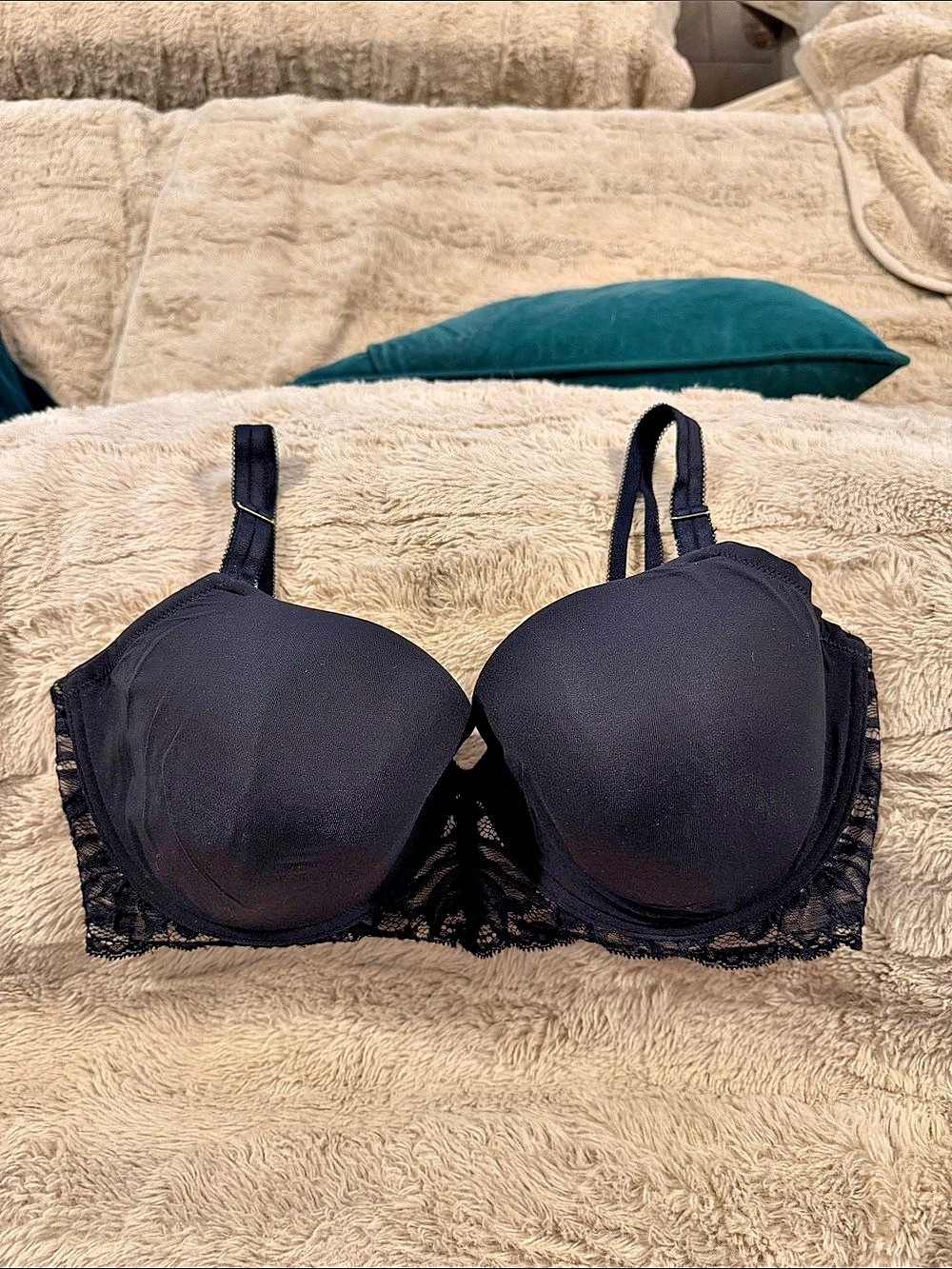 Natori Black Lace Underwire Bra 36DDD Like New Nordstrom